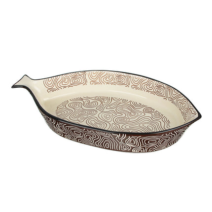 Ovenschaal 33x16cm, hittebestendig keramiek