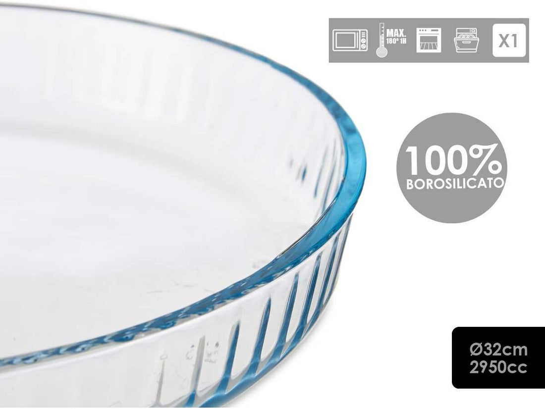 Plat à four Optica Transparent Verre Borosilicate (31,2 x 5 x 31,2 cm)