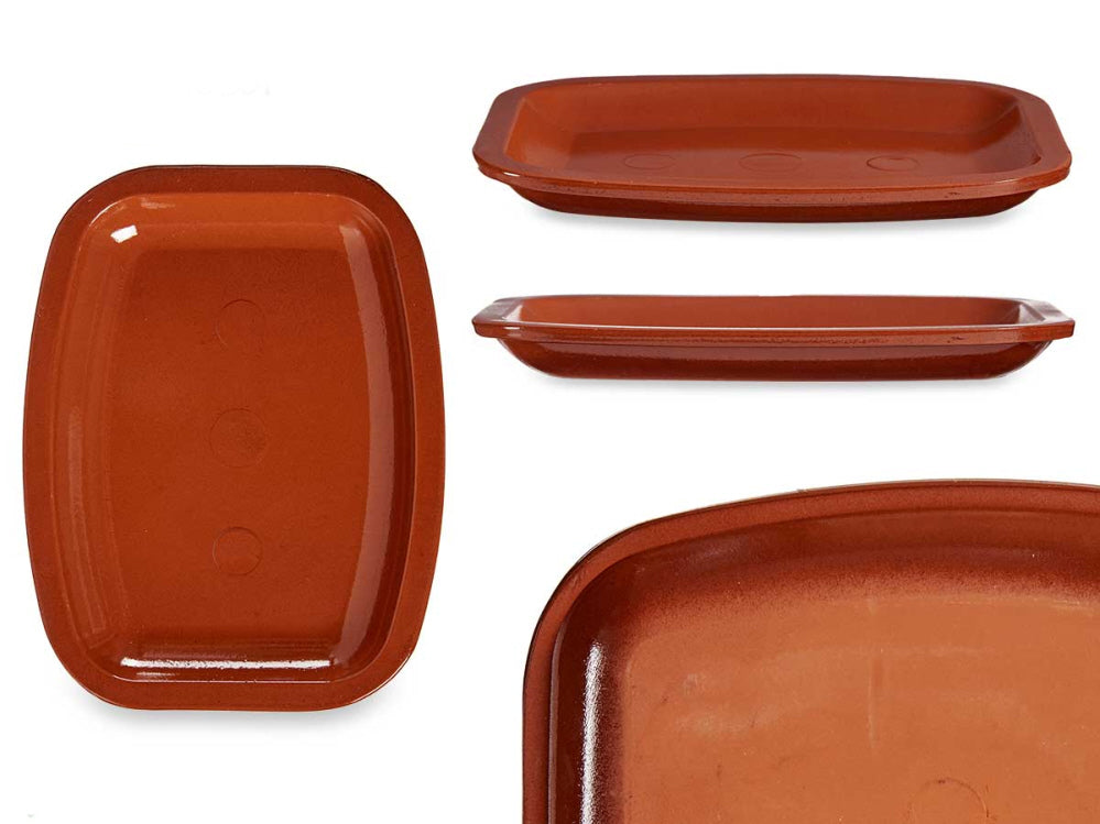 La Dehesa ovenschaal van terracotta klei – vuurvast, rechthoekig, 26 x 20 cm – foto 2