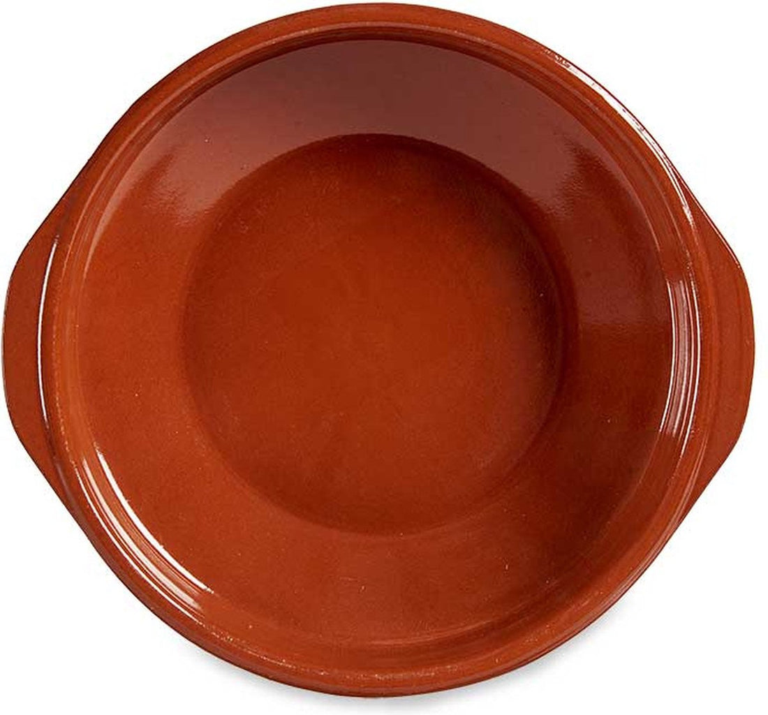 Plat de cuisson rond réfractaire 30 x 6,5 cm Argile Terre cuite