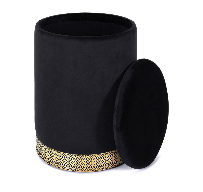 Ottoman storage box/footstool measuring 40.5 x 29cm