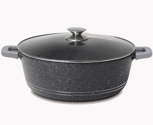 Casserole-stockpot glass lid marble coating Ø 32 cm