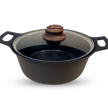 Hakal Gietaluminium Kookpan met Glazen Deksel