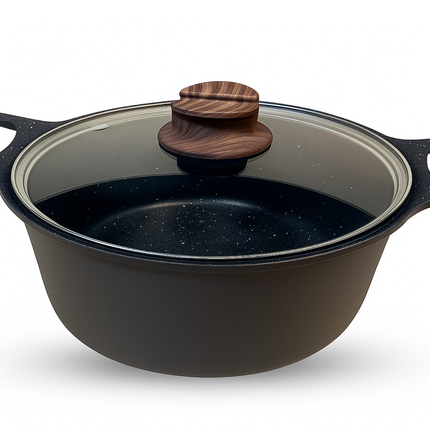 Hakal Gietaluminium Kookpan met Glazen Deksel