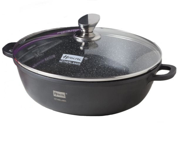Hakal line lage braadpan met deksel – marmercoating, inductie, Ø 28 tot 40 cm – foto 6