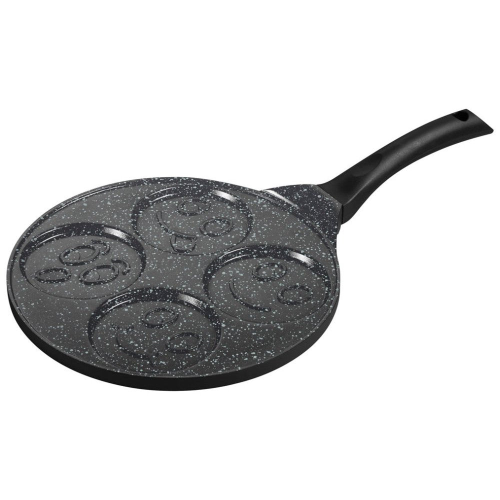 Pancake Maker - 4 cup smiley marble non-stick coating