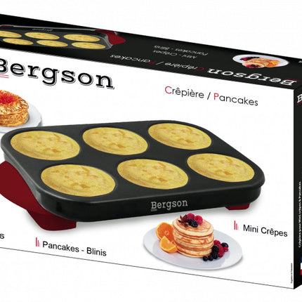 Bergson - Pfannkuchenmaker - Crêpes Maker - 6 Stück - 1500 Watt
