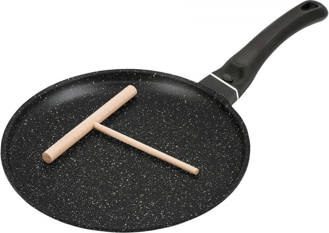 Kinghoff pannenkoekenpan Ø26 cm – zwart, keramische laag, ook inductie