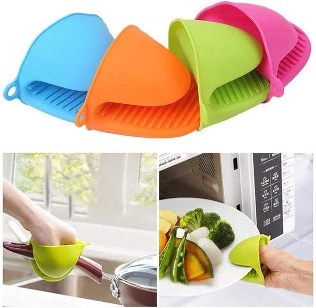 Heat-Resistant Silicone Oven Mitt - Non-Slip - Pot Holder