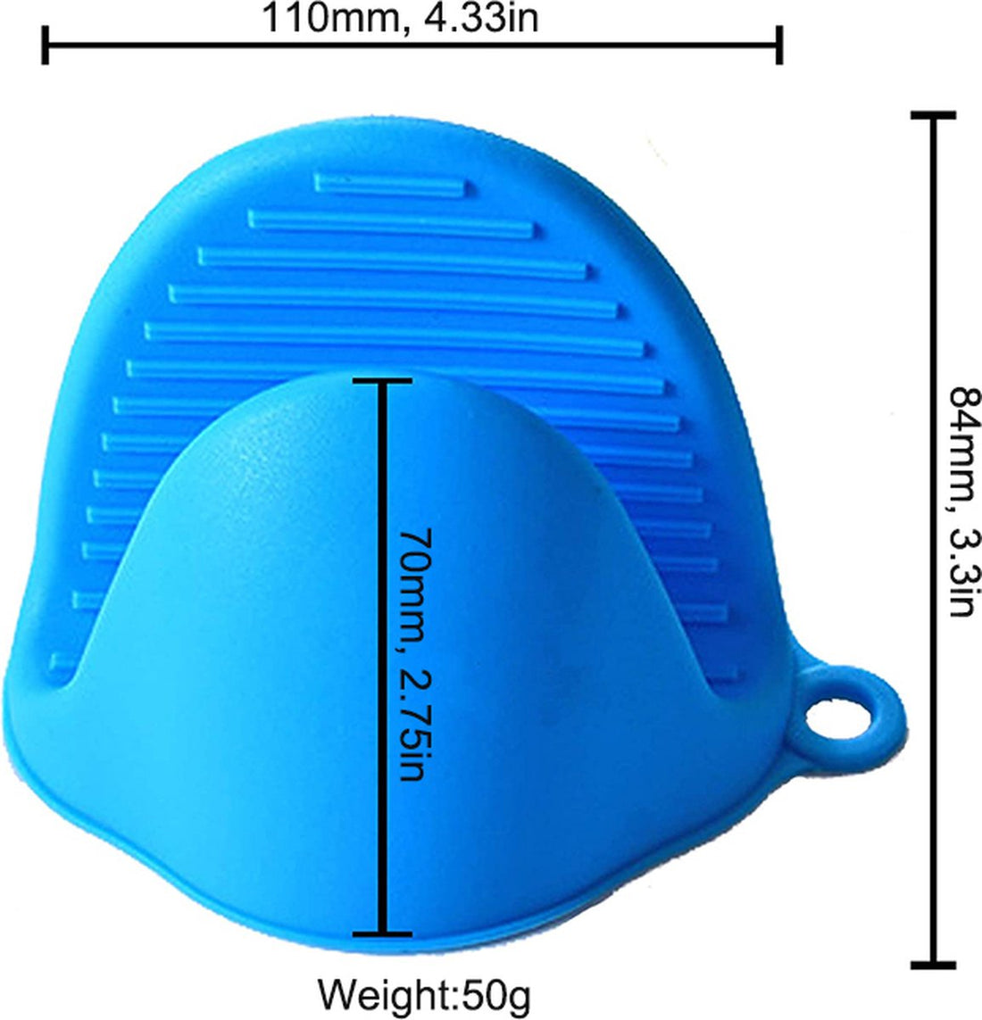 Heat-Resistant Silicone Oven Mitt - Non-Slip - Pot Holder