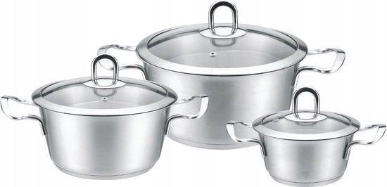 Kinghoff 4474 - Cookware set - 6-piece - Stainless steel