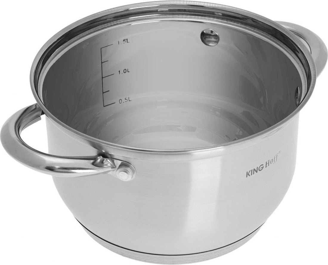 Batterie de cuisine Kinghoff - 10 pièces - Inox - Tous feux dont induction