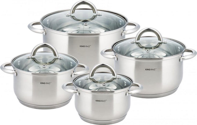 Topfset - 8-teilig - Edelstahl - Alle Herdarten