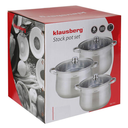 Topfset - 3-teilig - 7 - 8,6 - 10,7 Liter