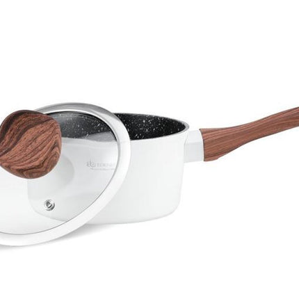 Edënbërg White Line - 15-teiliges Deluxe-Topfset aus geschmiedetem Aluminium