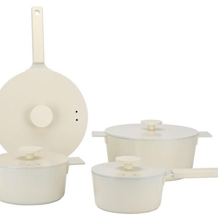 Moderne Pannenset – 4-delig + 3-delig Kookgerei | Robuust & Duurzaam Cast Aluminium Kookgerei