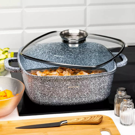 Klausberg quadratische Pfanne – Marmor-Look-Pfanne