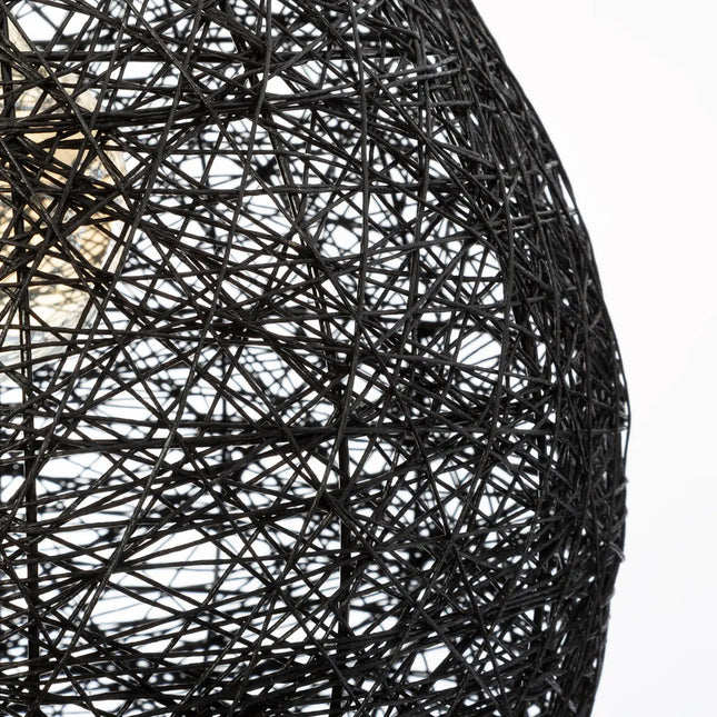 Plafondlamp Atmosphera Mona Papier Zwart (Ø 34 x 35 cm)