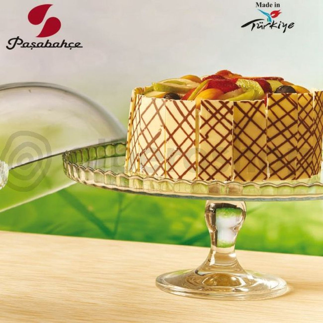 Pasabahce Cake Stand - With Dome - Glass - 32.2 cm
