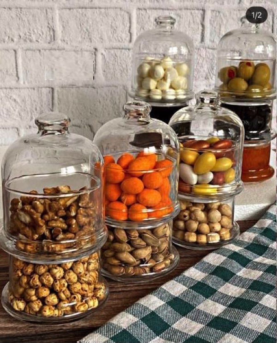 Pasabahce Villa Patisserie - 2-Tier - Glass Storage Jar