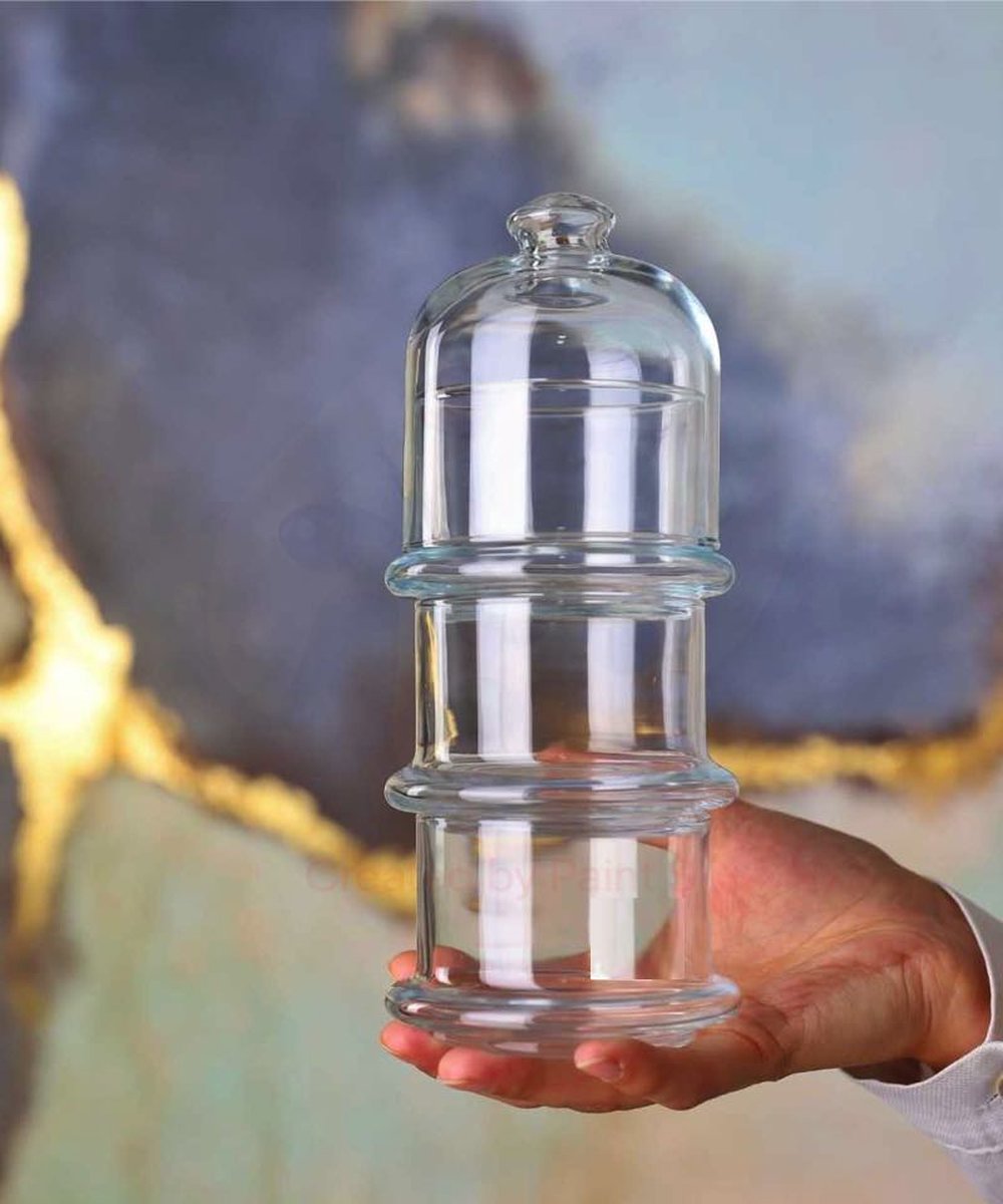 Pasabahce Villa Patisserie glazen voorraadpot mini, 3-laags – voor pralines – foto 3