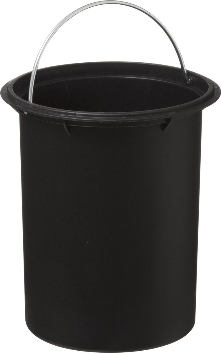 5Five pedaalemmer 3 liter – donkergrijs metaal, bamboe deksel, soft-close – foto 2