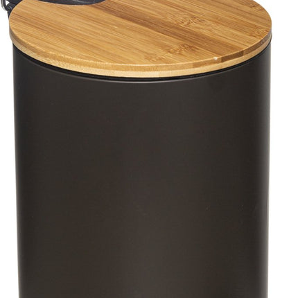 Mülleimer - Treteimer Holzkohlegrau Metall 3 Liter