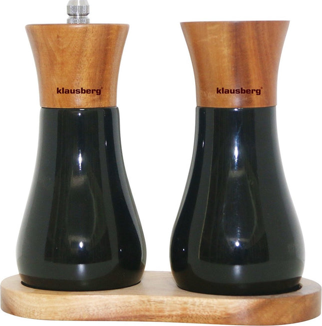 Klausberg - Pfeffer- und Salzmühle - schwarz - 13 cm hoch