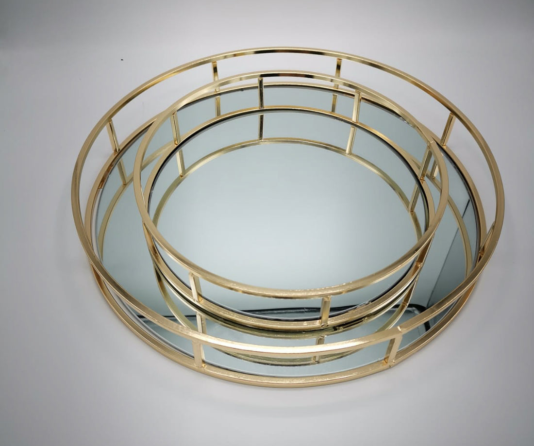 Plateau miroir rond