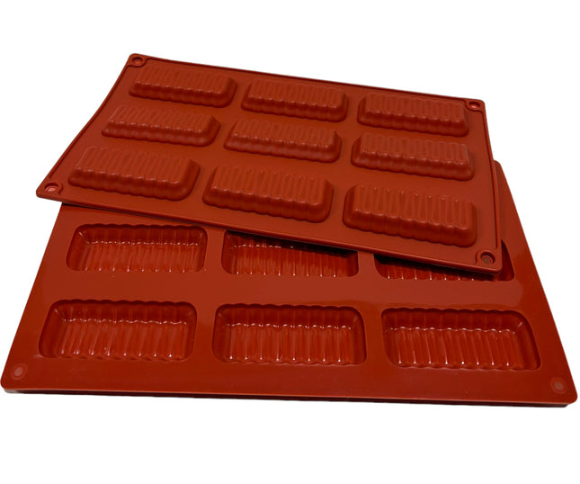 Siliconen bakvorm Langwerpig 9 vormpjes