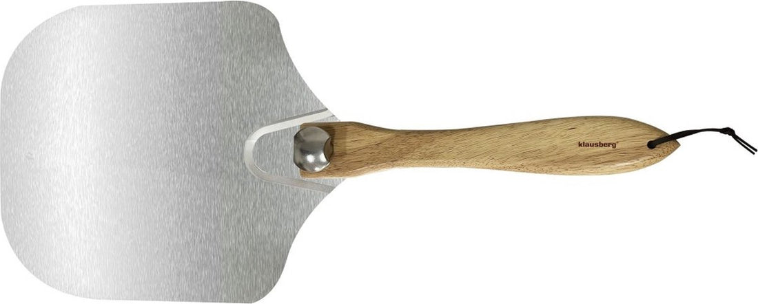 Klausberg pizzaschep aluminium met inklapbaar houten handvat – 30,5 x 64 cm – foto 6