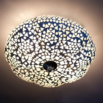 Orientalische Mosaik-Deckenleuchte Melone transparent – Ø 25 cm