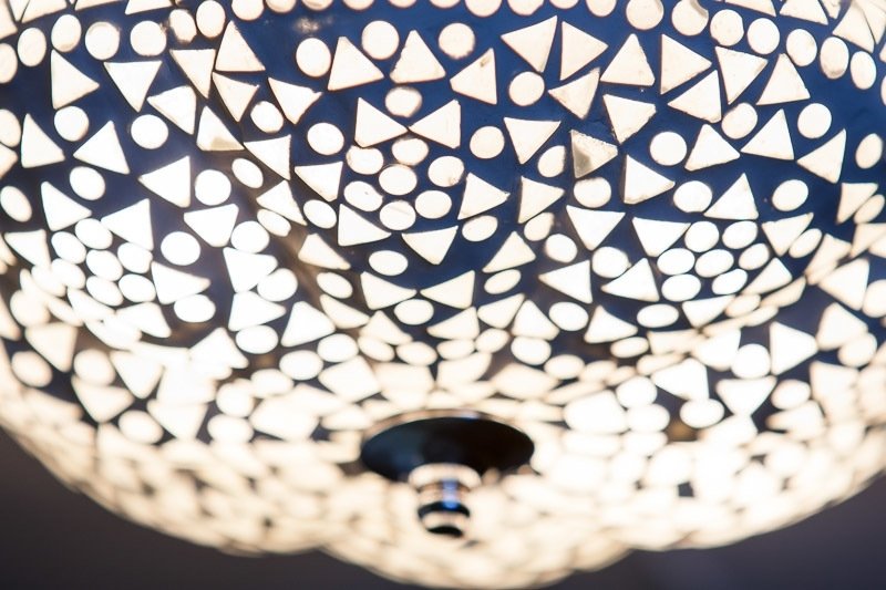 Oriental mosaic ceiling lamp melon transparent - Ø 25 cm