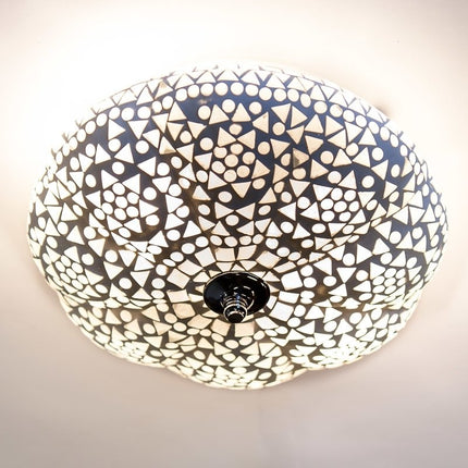 Orientalische Mosaik-Deckenleuchte Melone transparent – Ø 25 cm