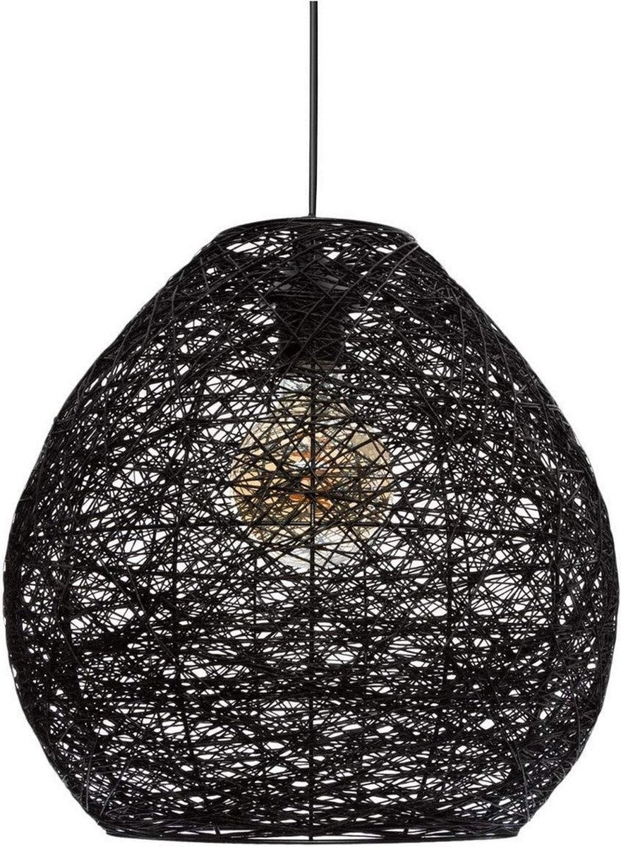 Atmosphera Mona Paper Ceiling Lamp Black (Ø 34 x 35 cm)