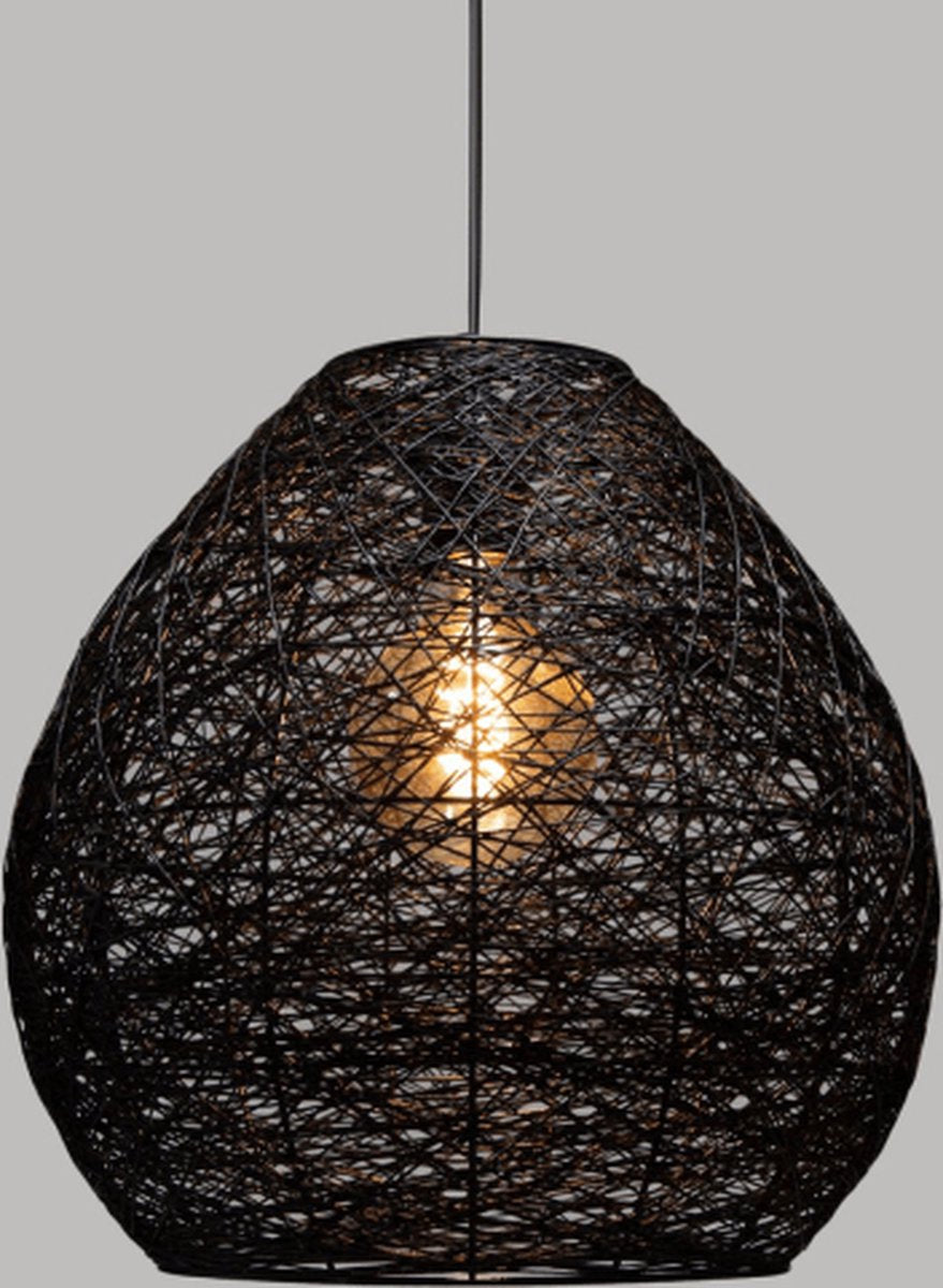 Atmosphera Mona Paper Ceiling Lamp Black (Ø 34 x 35 cm)