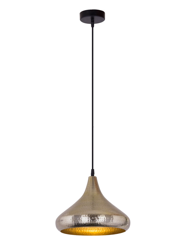 Plafondlamp druppelvorm goud/zilver vintage