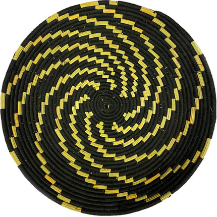 Marokkaane mand plat zwart naturel Ø 45 cm