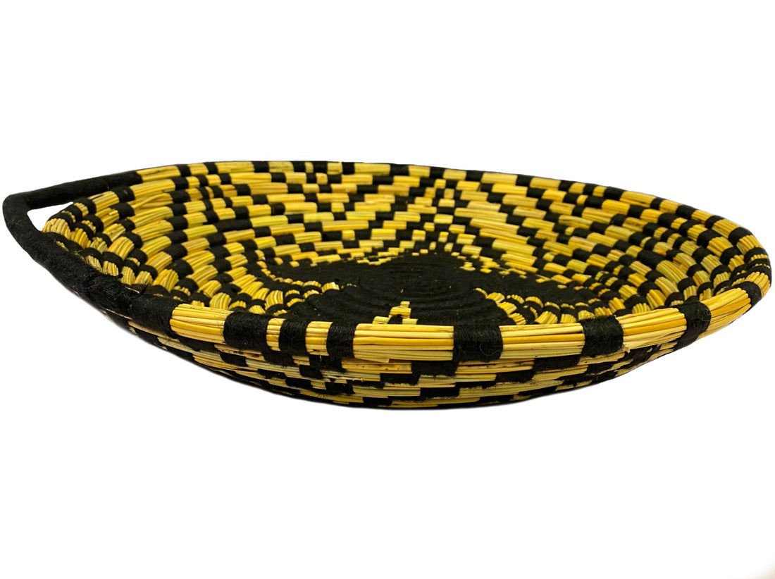 Panier berbère plat marocain – Ø45 cm