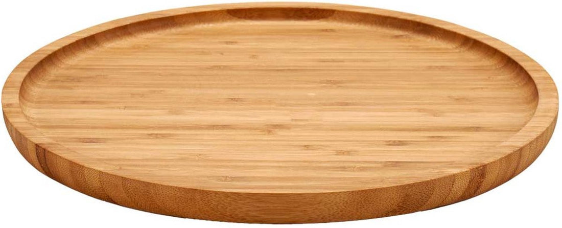 Planche de service plate en bambou ronde 25 cm