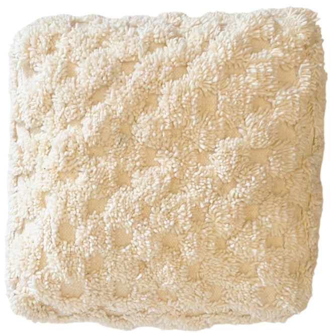 Handmade Moroccan Berber pouf (Beni Ourain)