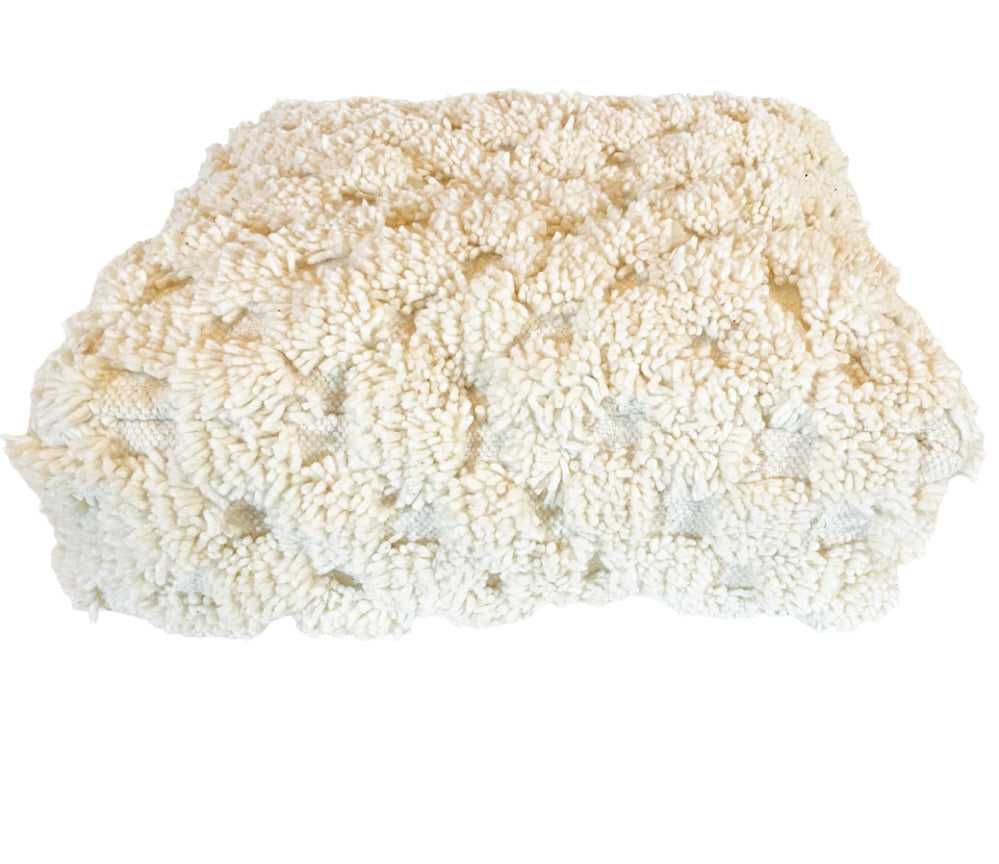 Handmade Moroccan Berber pouf (Beni Ourain)