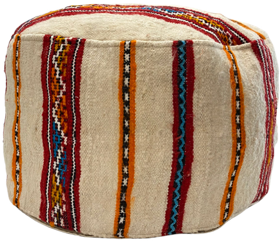 Pouf kilim marocain fait main