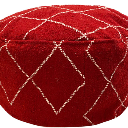 Marokkanischer Kelim-Pouf rot
