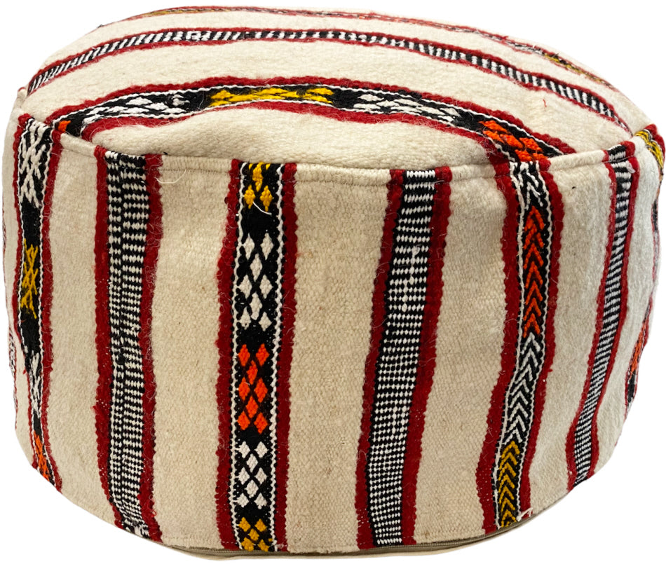 Moroccan handmade kilim pouf