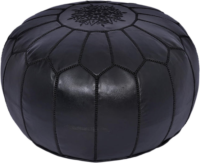 Schwarzer marokkanischer Pouf