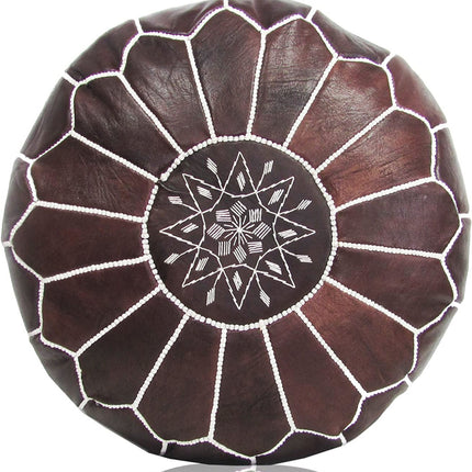 Marokkanischer Pouf cognacbraun
