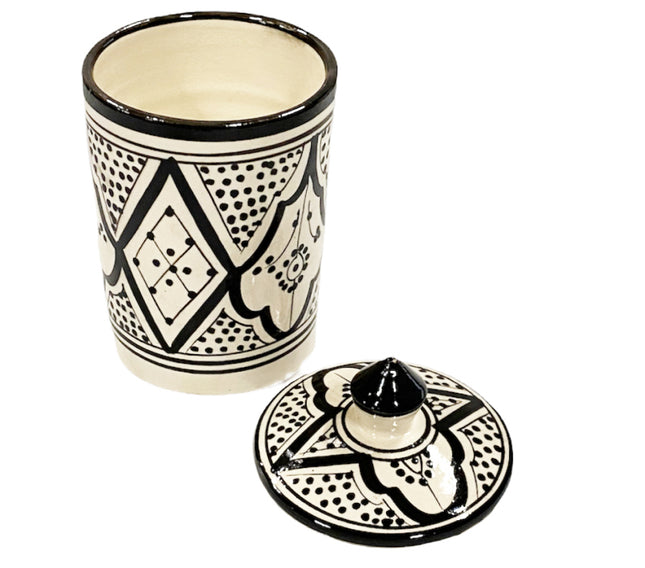 Marokkanische bunte Keramikvorratsdose