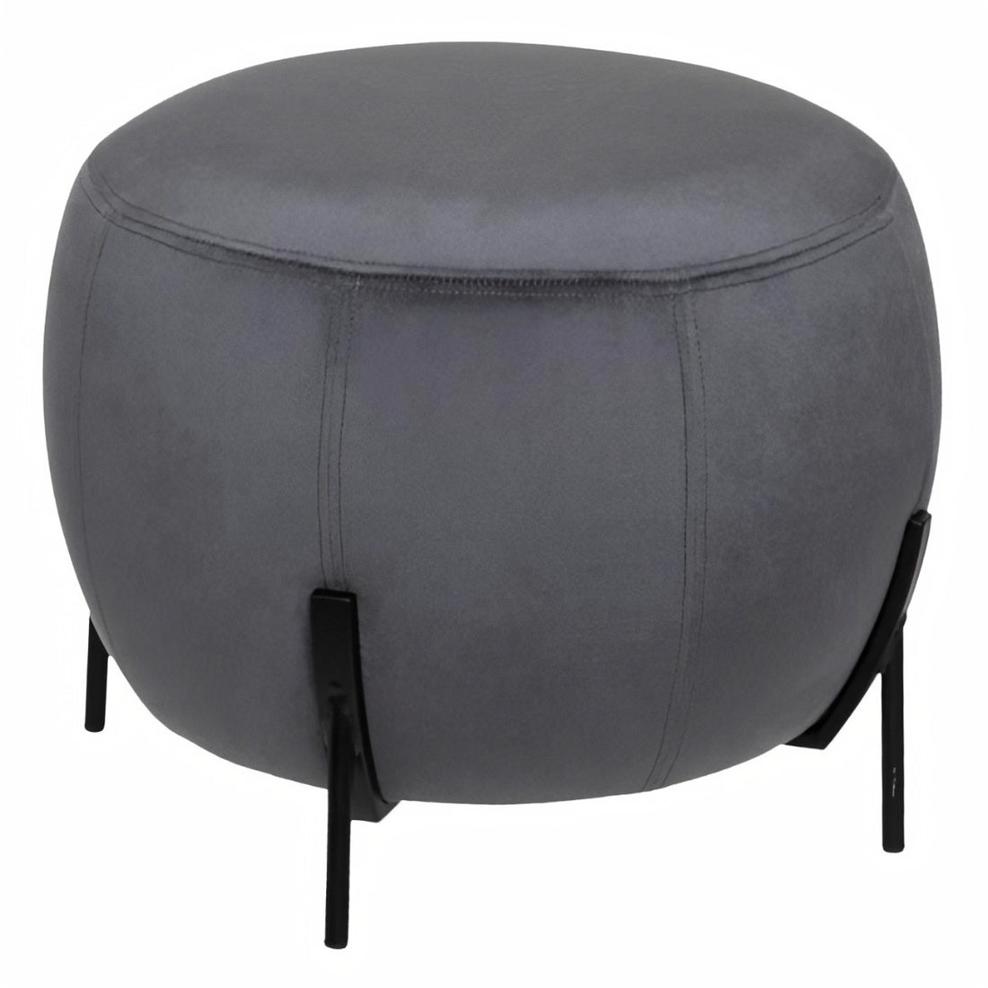 Pouf en velours - Gris