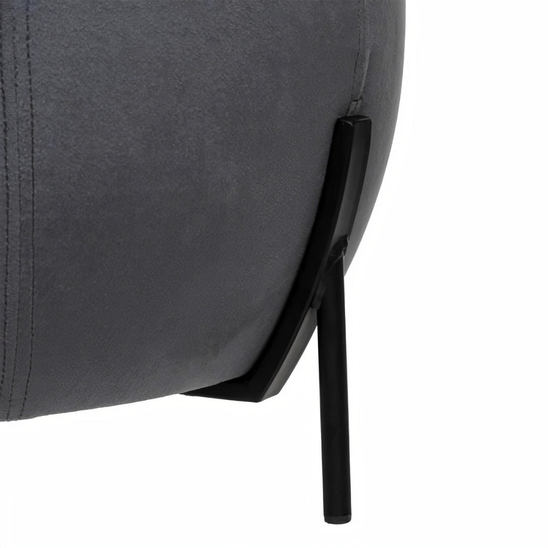 Pouf en velours - Gris